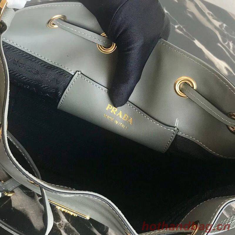 Prada Galleria Saffiano Leather Bag 1BE032 Gray