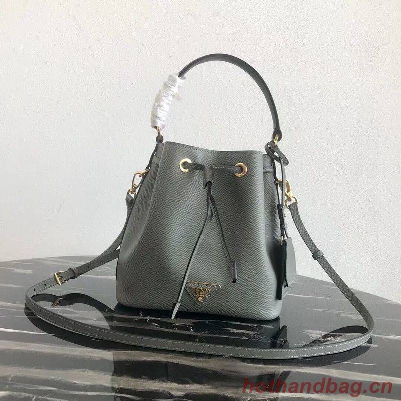 Prada Galleria Saffiano Leather Bag 1BE032 Gray