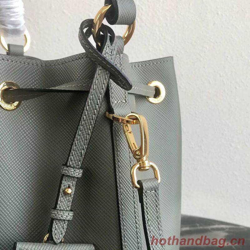 Prada Galleria Saffiano Leather Bag 1BE032 Gray