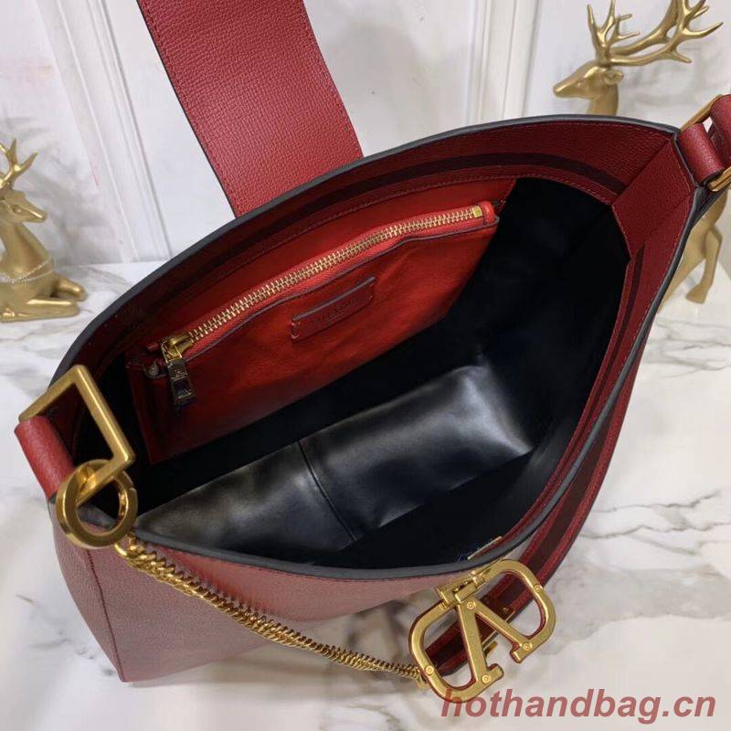 VALENTINO Origianl Palm Leather Bag V5002 Wine