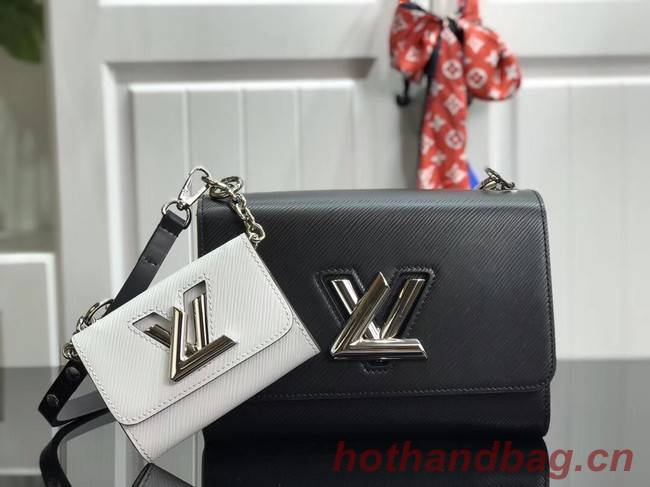 Louis vuitton original epi leather TWIST MM M50280 black&white