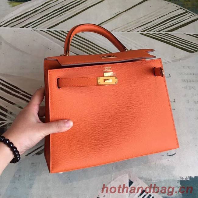 Hermes original Kelly Epsom Leather KL32 orange