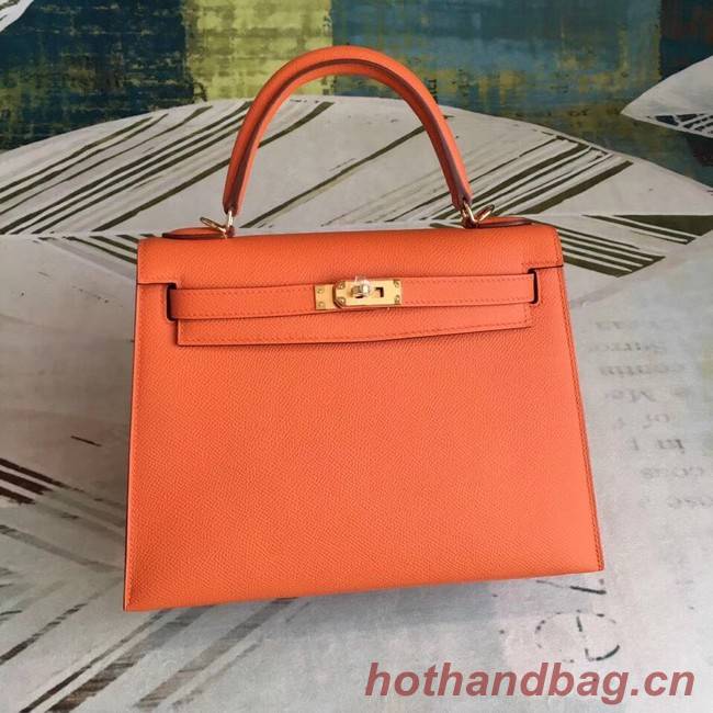 Hermes original Kelly Epsom Leather KL32 orange