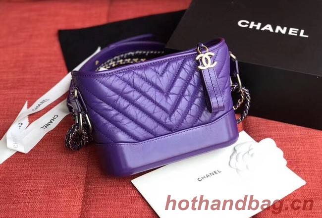 Chanel gabrielle small hobo bag A91810 purple