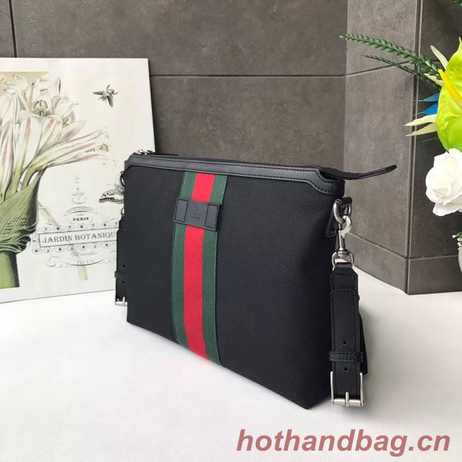 Gucci GG Supreme canvas shoulder bag 523335 black