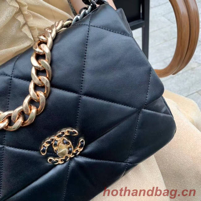 Chanel 19 flap bag AS1161 black