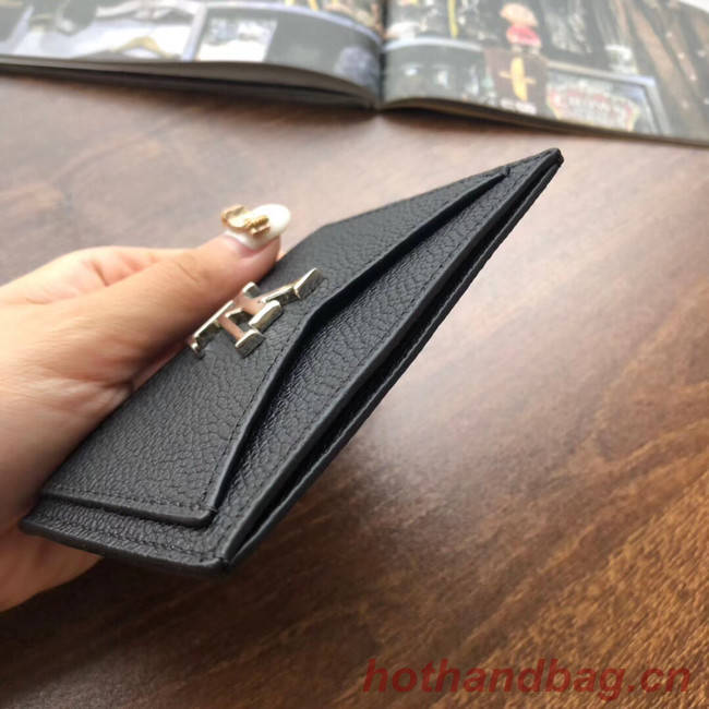 Louis vuitton original LOCKME CARD HOLDER M68555 black