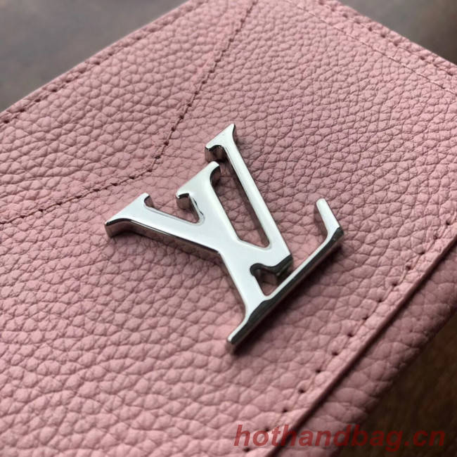 Louis vuitton original LOCKME CARD HOLDER M68555 pink