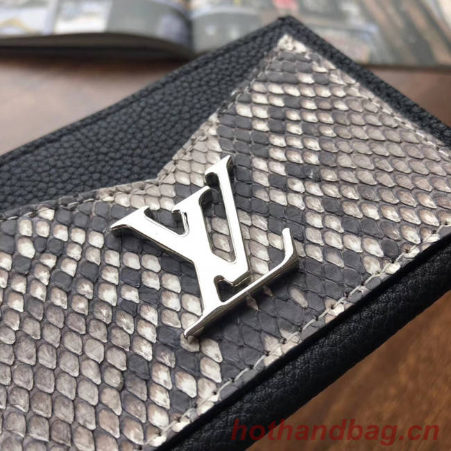 Louis vuitton original LOCKME CARD HOLDER N97001 black