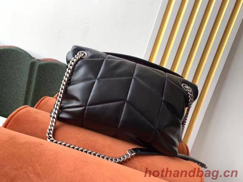 SAINT LAURENT Original Leather Shoulder Bag 577475 Black&Silver-toned hardware