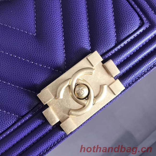 Small boy chanel handbag V67085 purple