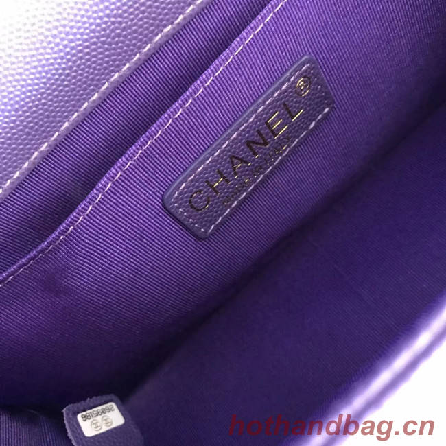 Small boy chanel handbag V67085 purple