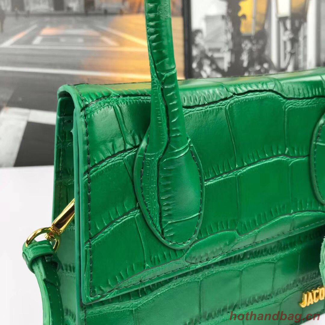 Jacquemus Original Leather Mini Top Handle Bag J8088 Green