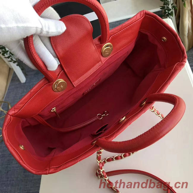 Chanel Original large shopping bag Grained Calfskin A93525 red