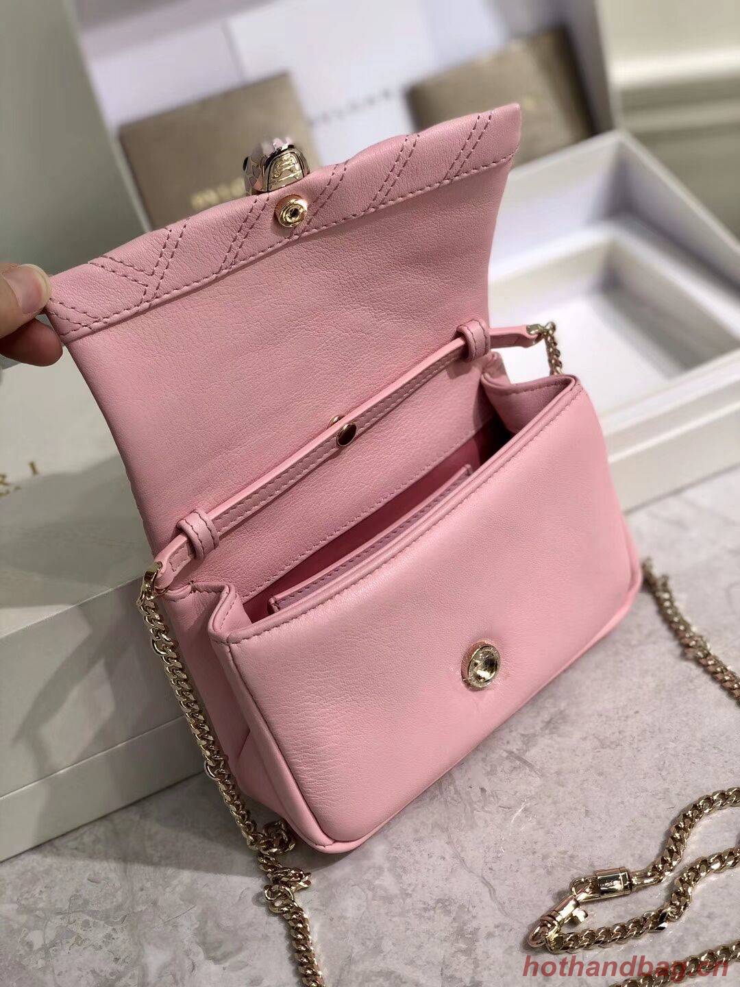 BVLGARI Shoulder Bag Calfskin Leather B288760 pink