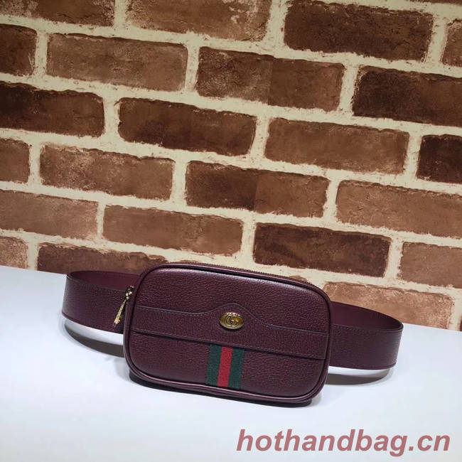 Gucci GG Original Leather belt bag 519308 Burgundy