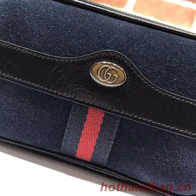 Gucci Nubuck leather belt bag 519308 Royal Blue&black