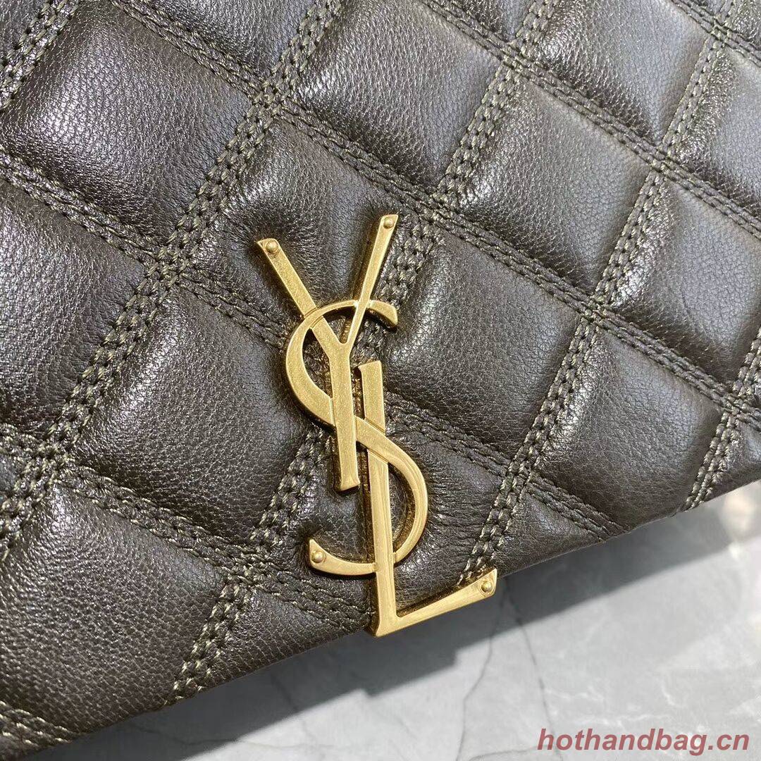 SAINT LAURENT leather shoulder bag Y579607 grey