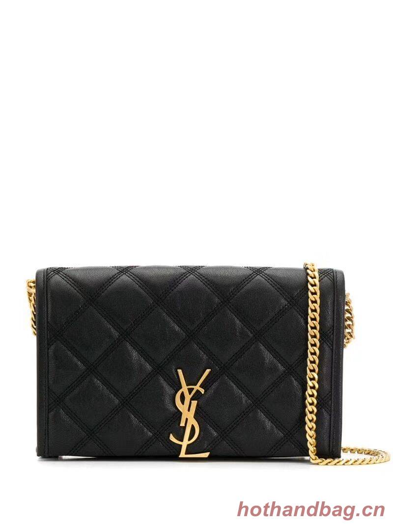 SAINT LAURENT leather shoulder bag Y585031 black