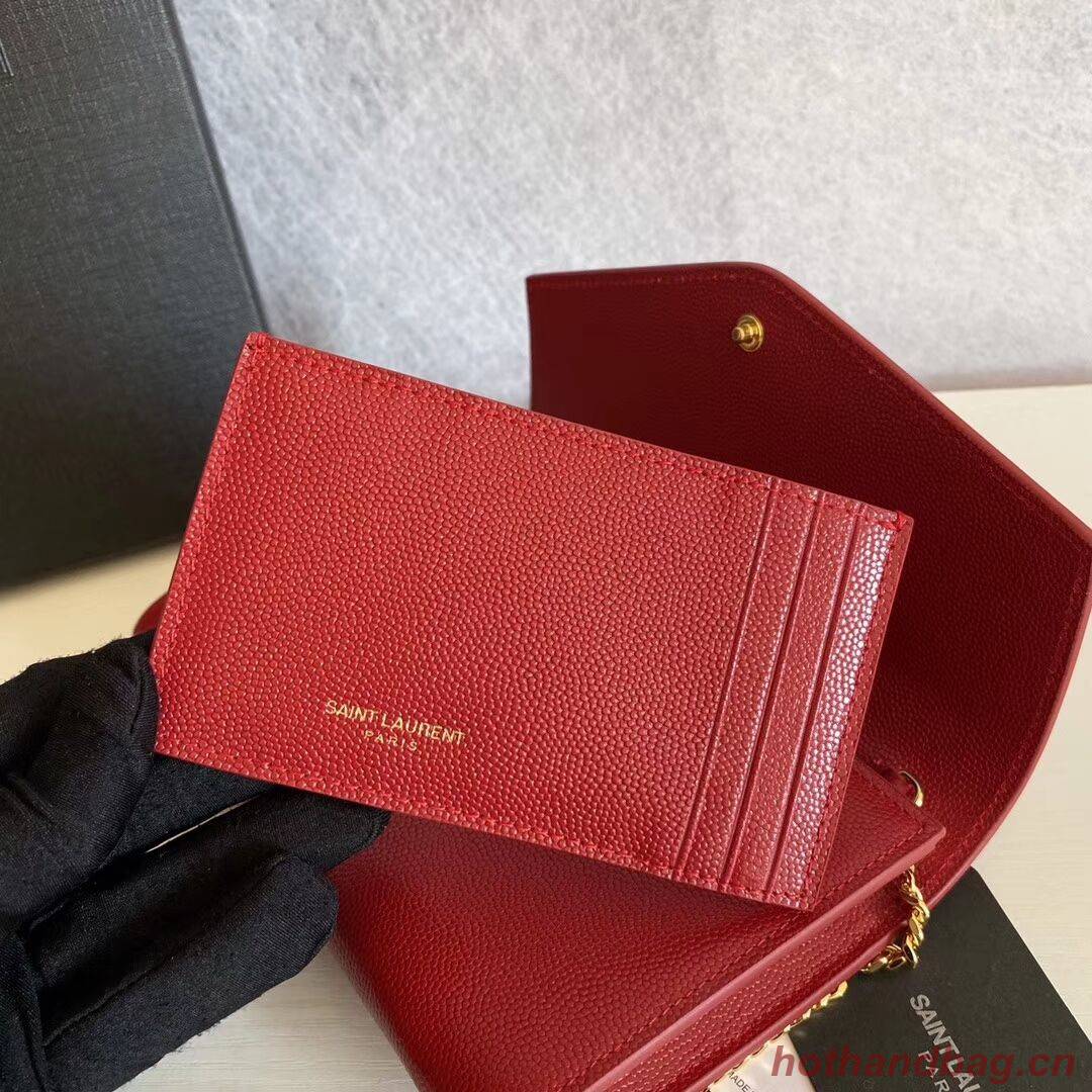 SAINT LAURENT leather shoulder bag Y659193 red