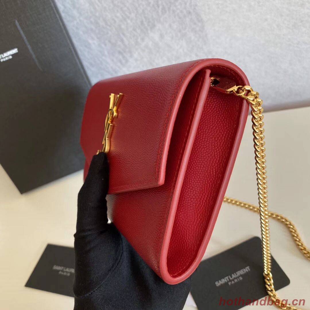 SAINT LAURENT leather shoulder bag Y659193 red