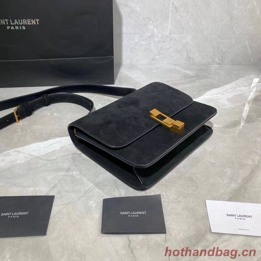 Yves Saint Laurent Small Original Nubuck leather Shoulder Bag Y585061 black