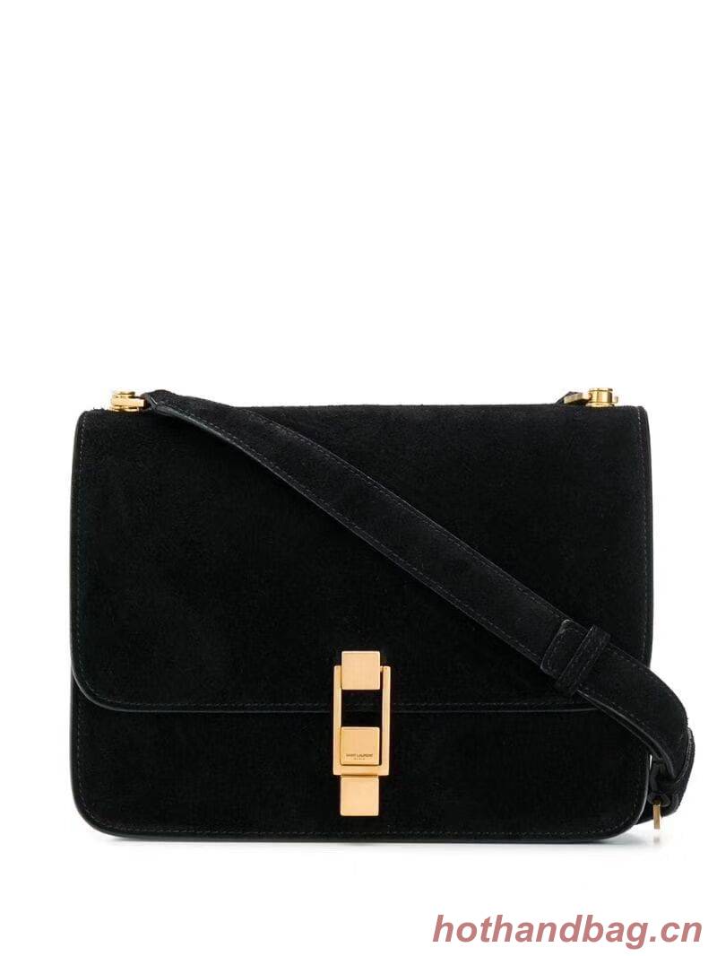 Yves Saint Laurent Small Original Nubuck leather Shoulder Bag Y585061 black