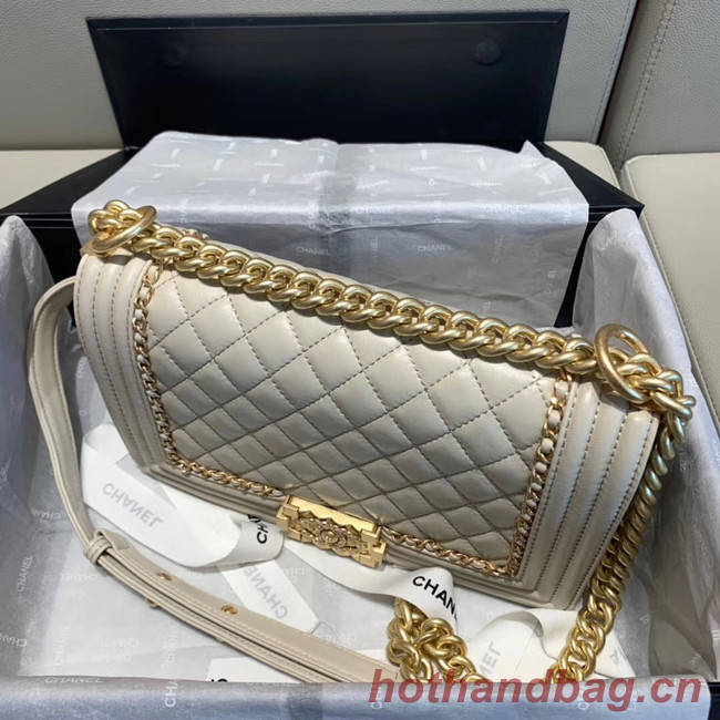 BOY CHANEL flap bag A67086 white