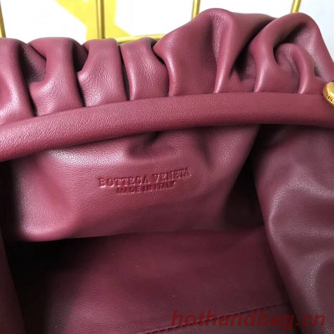 Bottega Veneta Nappa lambskin soft wide large Shoulder Bag 585853 Burgundy