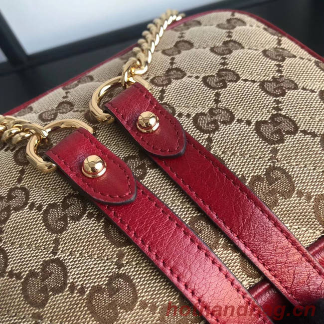 Gucci GG Marmont canvas mini Bag 448065 red