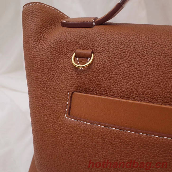 Hermes Kelly togo Leather Tote Bag H2424 brown