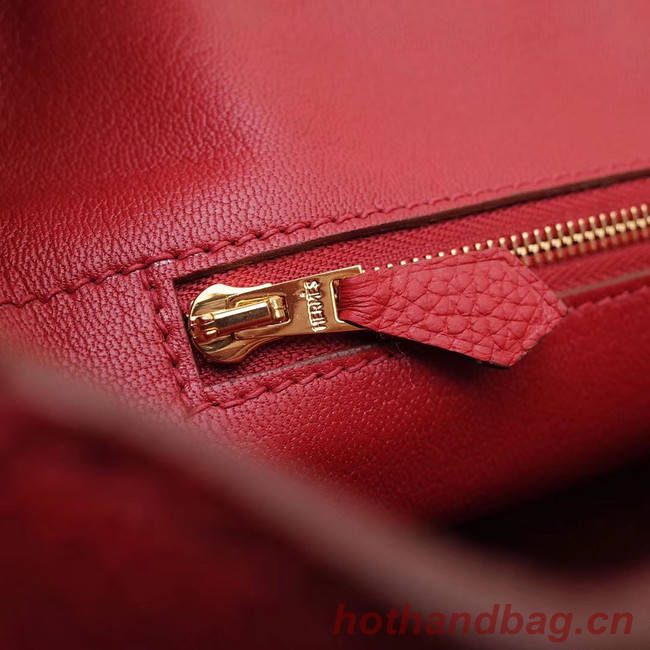 Hermes Kelly togo Leather Tote Bag H2424 red