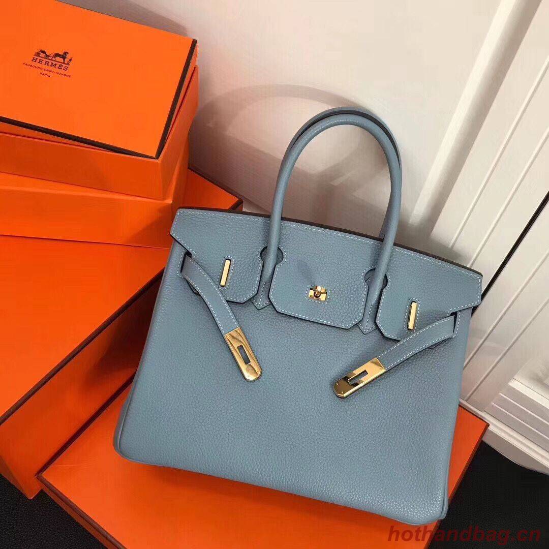 Hermes Birkin 25CM Tote Bag Original Leather H25T Blue