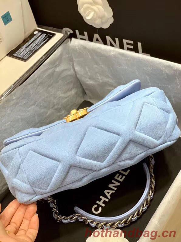 CHANEL 19 Flap Bag AS1161 light blue