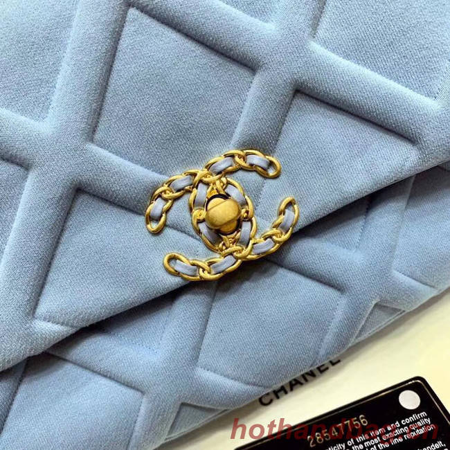 CHANEL 19 Flap Bag AS1161 light blue