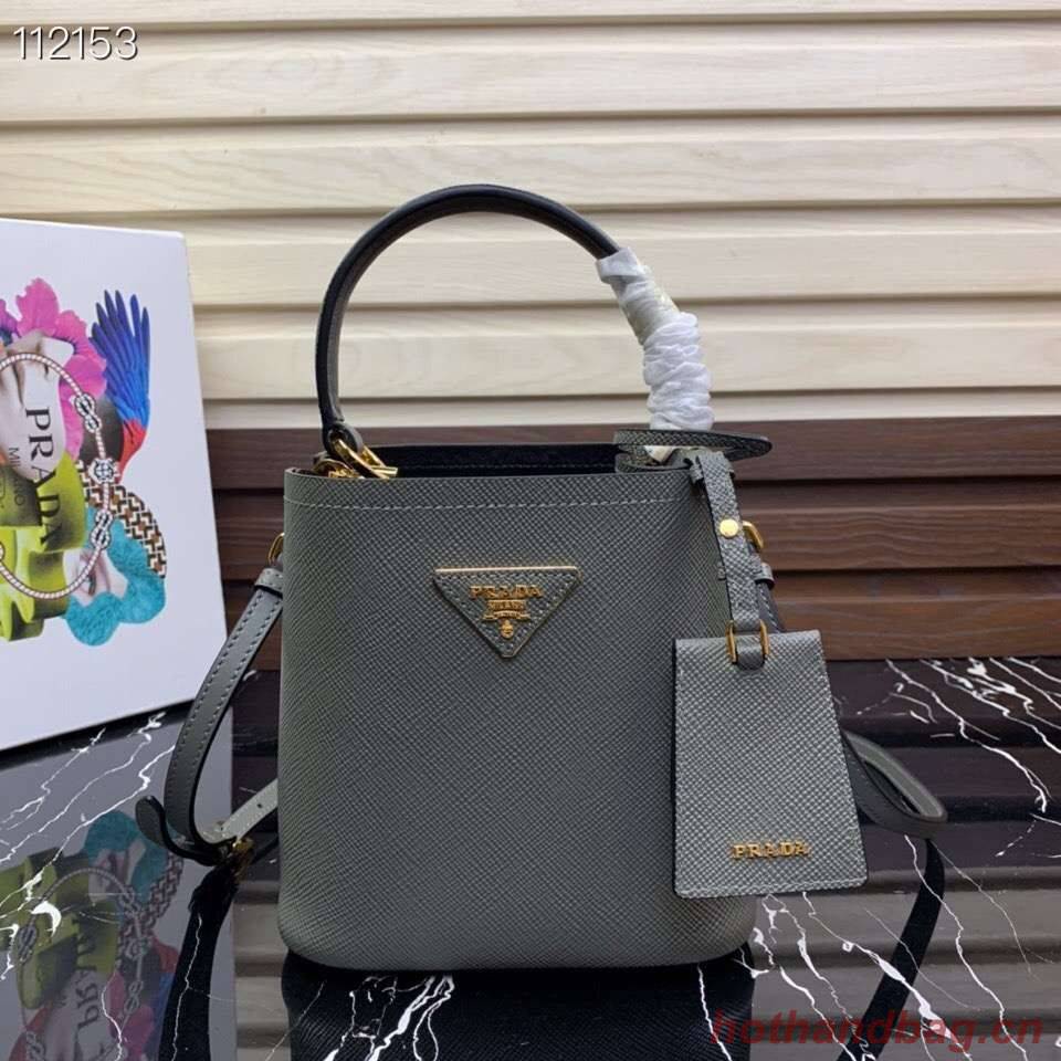 Prada Panier small Original Saffiano Bag 1BA217 Gray