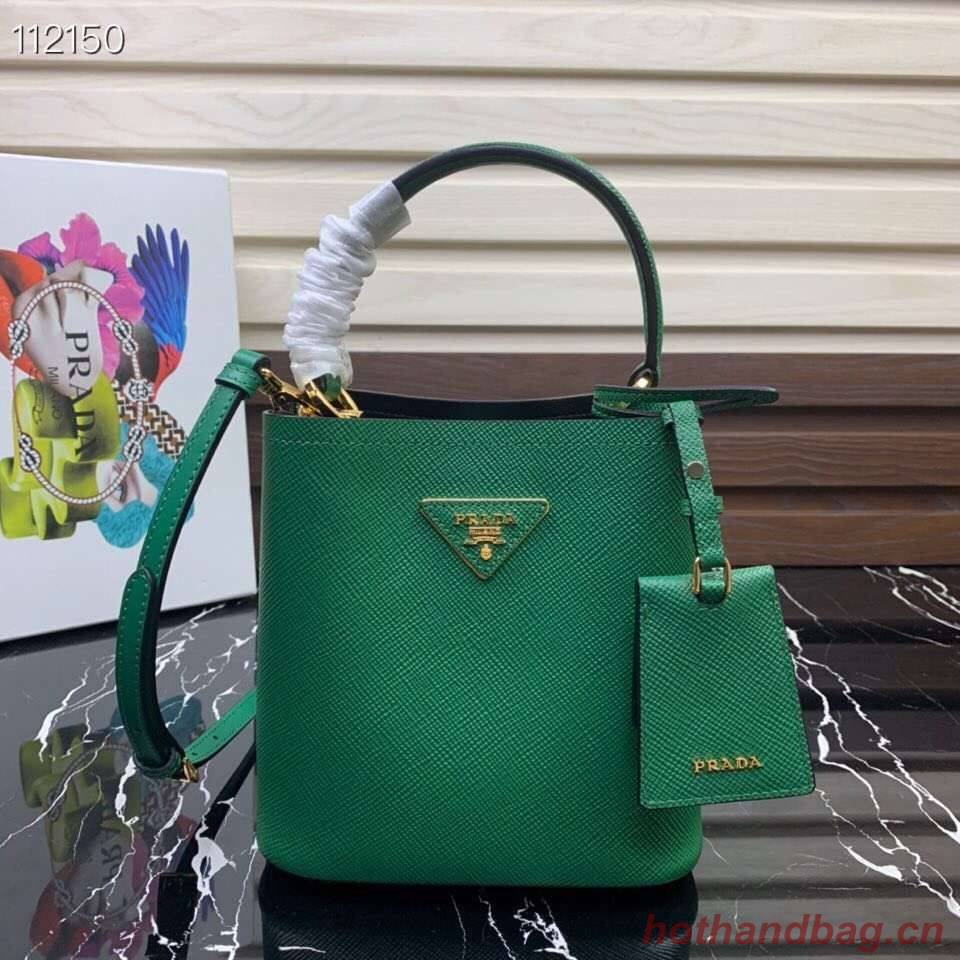 Prada Panier small Original Saffiano Bag 1BA217 Green