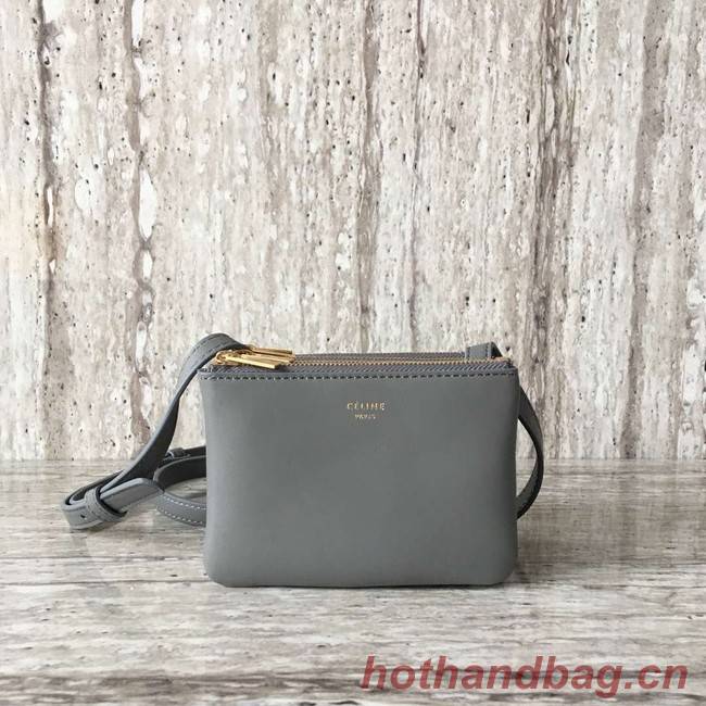 Celine TRIO BAG IN SMOOTH LAMBSKIN MINI 1920 grey