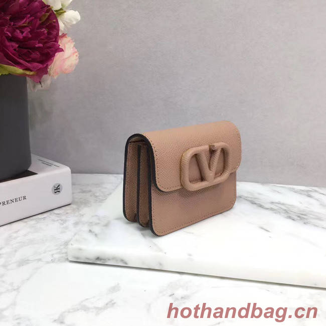 VALENTINO Origianl leather Card Holder 062 pink