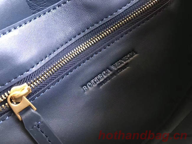 Bottega Veneta Sheepskin Weaving Original Leather 578004 Navy Blue