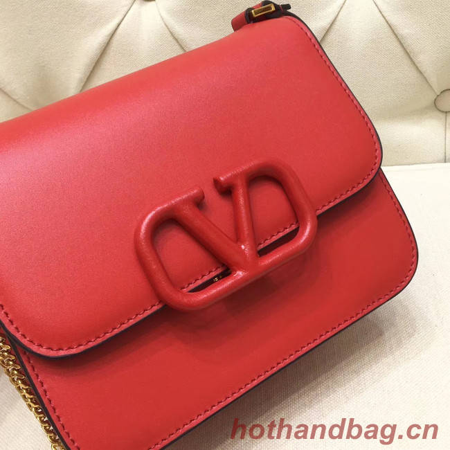 VALENTINO VLOCK Origianl leather shoulder bag 0906 red