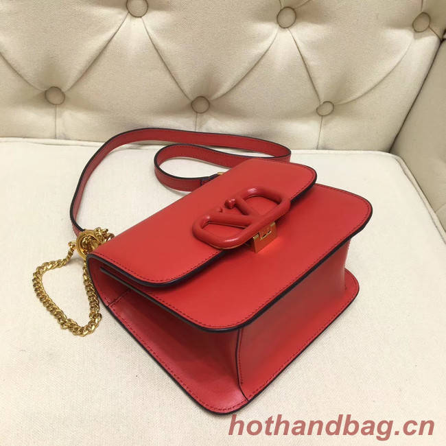 VALENTINO VLOCK Origianl leather shoulder bag 0906 red