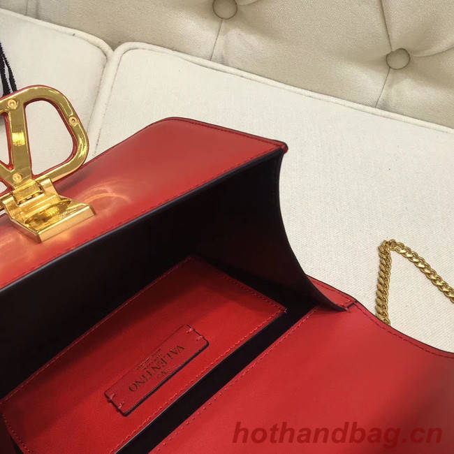 VALENTINO VLOCK Origianl leather shoulder bag 0906 red