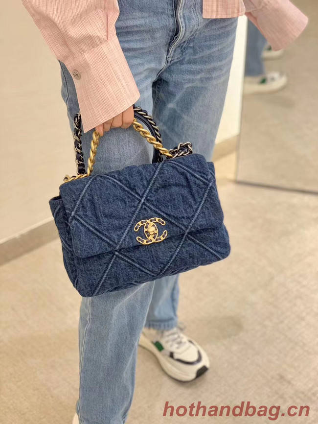 CHANEL Denim 19 Flap Bag AS1160 AS1161 AS1162 blue