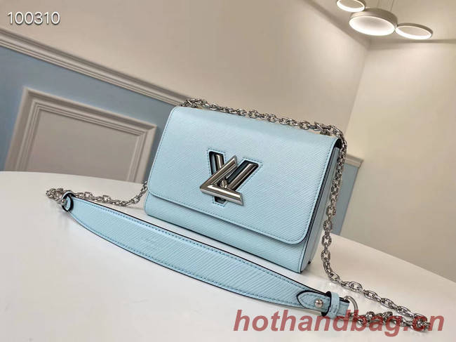 Louis vuitton original epi leather TWIST MM M66119 sky blue