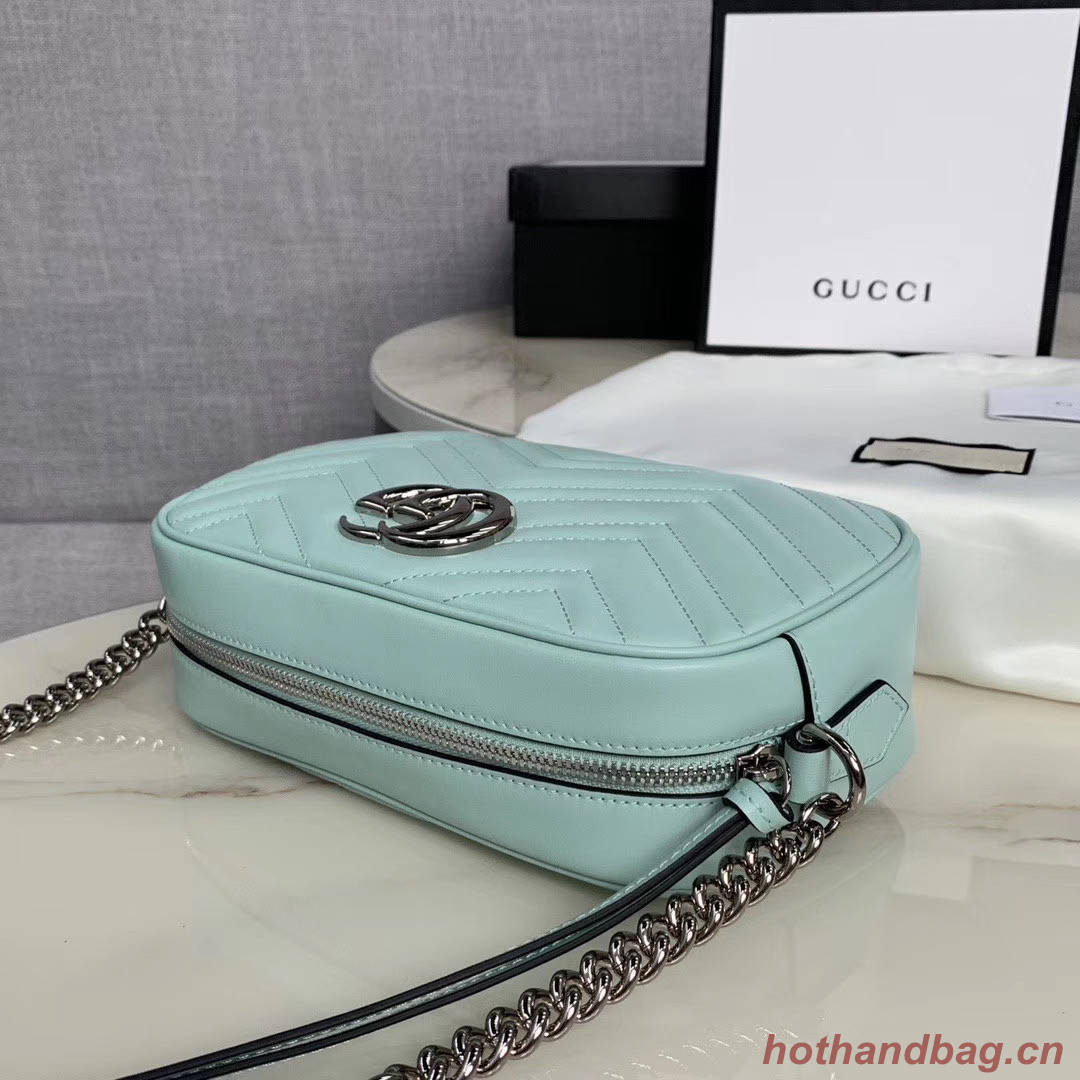 Gucci GG Marmont Matelasse Shoulder Bag 447632 Pastel blue