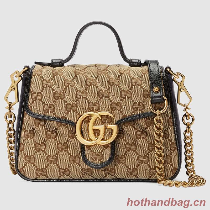 Gucci GG Supreme canvas Mini Top Handle Bag 583571 Black