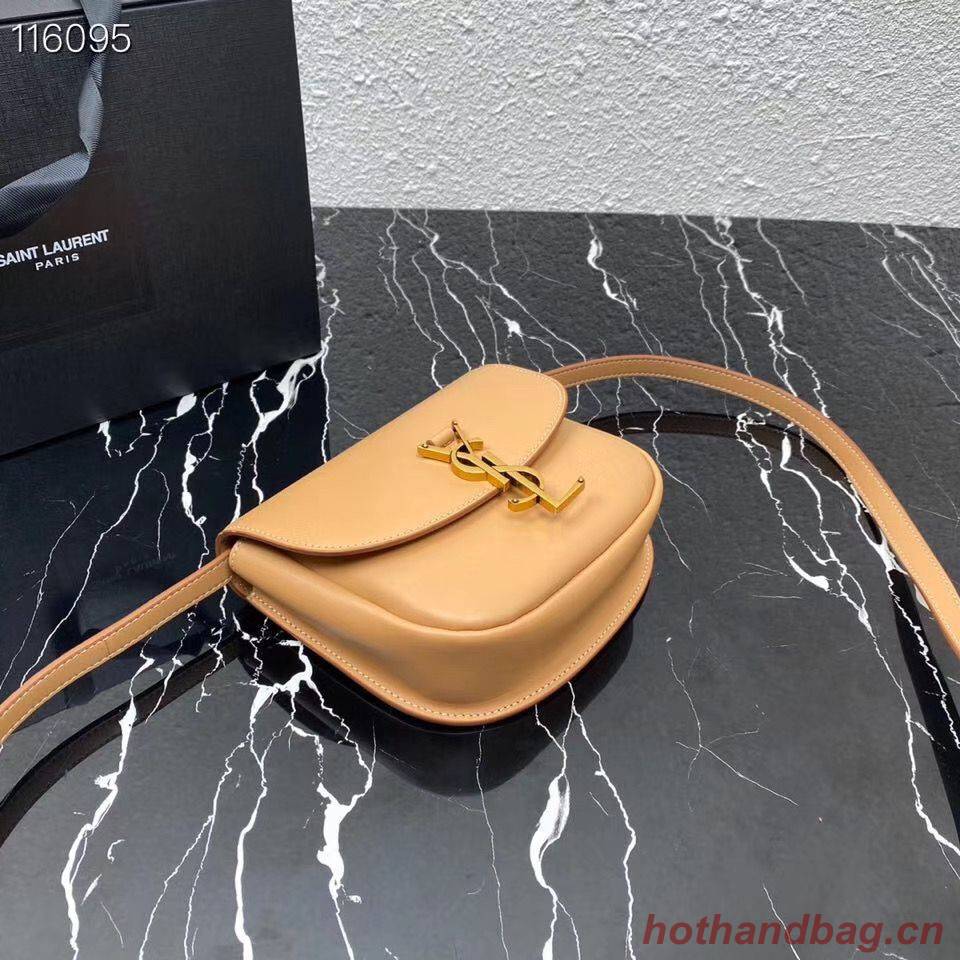 Yves Saint Laurent Calfskin Leather Shoulder Bag 619740 apricot