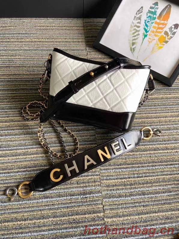 Chanel gabrielle small hobo bag S0865 white&black