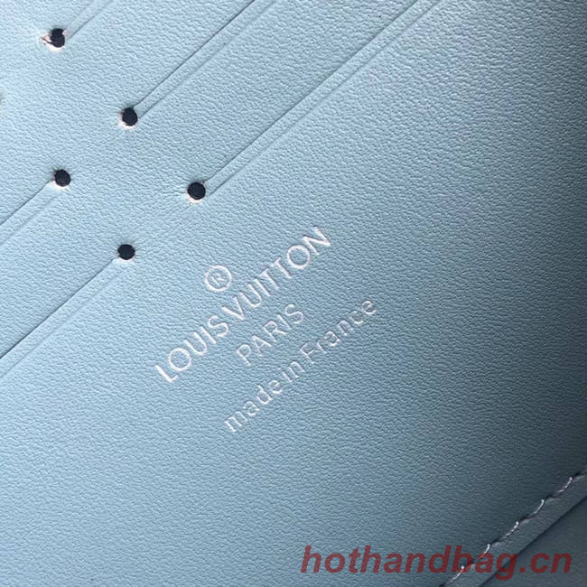 Louis vuitton original Iris ZIPPY Wallet M69032 blue 